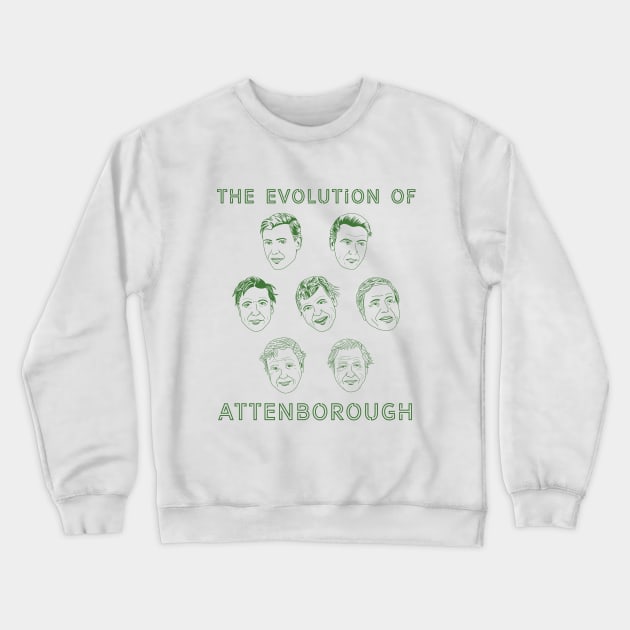 The Evolution of Attenborough Crewneck Sweatshirt by JoannaPearson